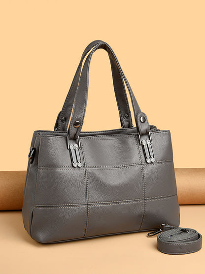 Women’s Elegant Leather Tote Handbag – Large Capacity Shoulder Bag with Multiple Colors - RIZE.OFFICIAL