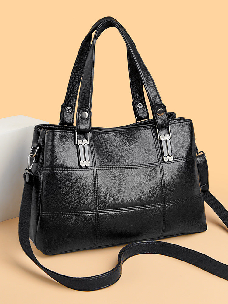 Women’s Elegant Leather Tote Handbag – Large Capacity Shoulder Bag with Multiple Colors - RIZE.OFFICIAL