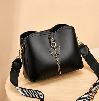 Elegance Lumière Premium Tote — White Luxe Edition with Butterfly Charm - RIZE.OFFICIAL