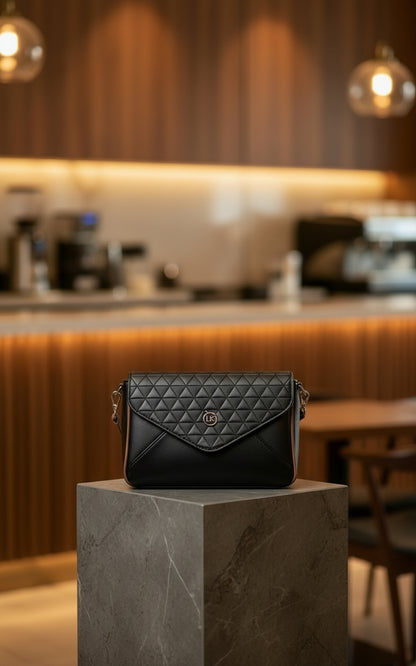 Midnight Elegance Crossbody — Sculpted Luxury in Motion - RIZE.OFFICIAL