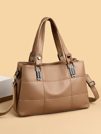 Women’s Elegant Leather Tote Handbag – Large Capacity Shoulder Bag with Multiple Colors - RIZE.OFFICIAL